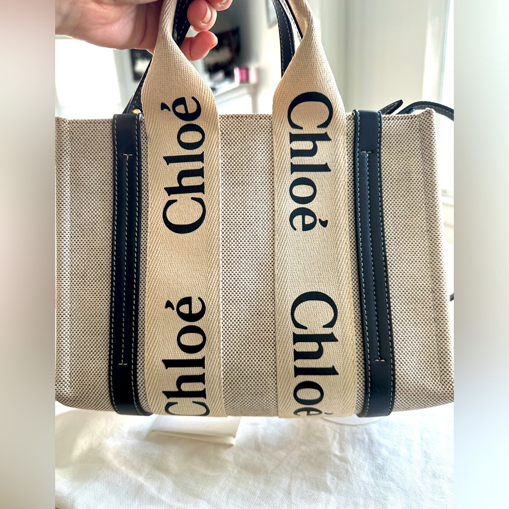 Chloe Small Woody Tote Blue